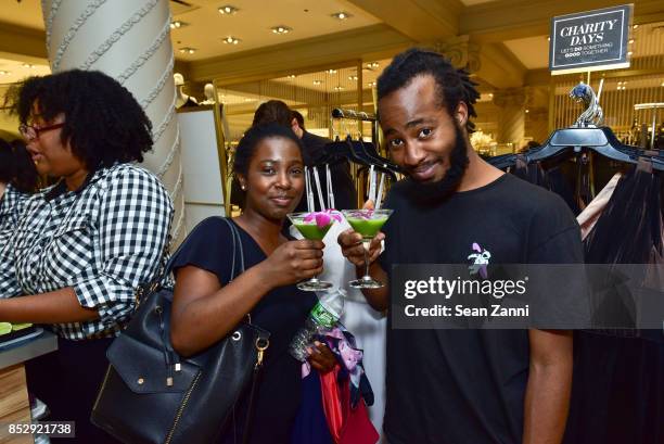 Sha-Nia Olsten and Travis Atkins attend the Sam Edelman Athleisure Launch at Lord & Taylor on September 23, 2017 in New York City.