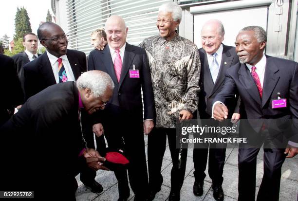 South African archibishop Desmond Tutu , South Africa's last white President Frederik Willem De Klerk , former South African President and Nobel...