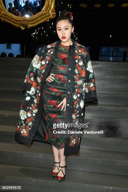 Natasha Lau attends the Dolce & Gabbana show during Milan Fashion Week Spring/Summer 2018 on September 24, 2017 in Milan, Italy.