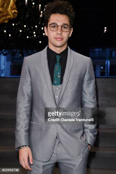Austin Mahone attends the Dolce & Gabbana show during Milan Fashion Week Spring/Summer 2018 on September 24, 2017 in Milan, Italy.