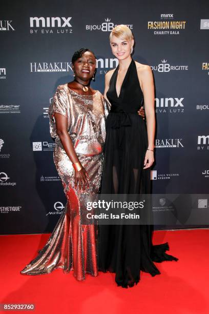 Auma Obama, halfsister of former US president Barack Obama and Model Luisa Hartema during the Minx Fashion Night in favour of 'Sauti Kuu' of Auma...