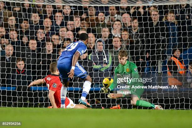 Chelsea's Samuel Eto'o scores their second goal of the game