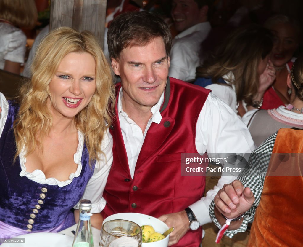 Actress Veronica Ferres (L) and billionaire Carsten...