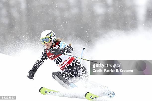 World Ski Championships: Argentina Maria Simari Birkner in action during Women's Super Combined Slalom on Piste Rhone-Alpes course. Val D'Isere,...