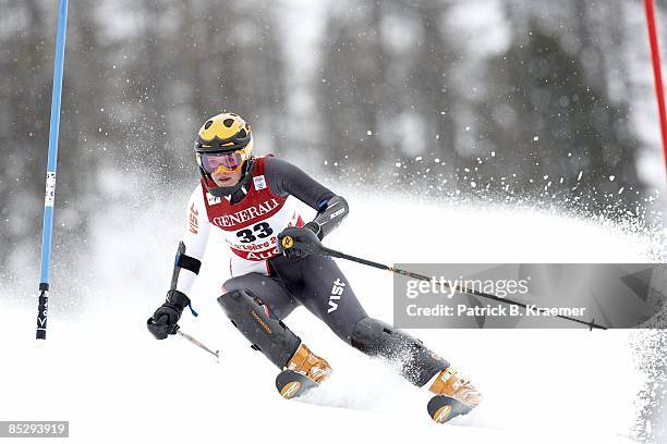 World Ski Championships: Czech Republic Klara Krizova in action during Women's Super Combined Slalom on Piste Rhone-Alpes course. Val D'Isere, France...