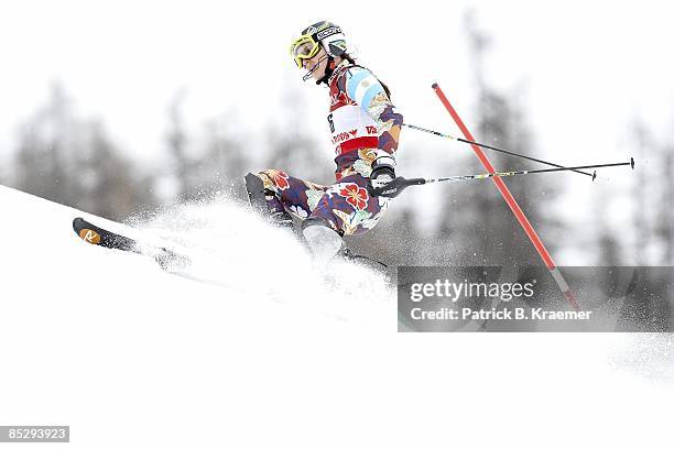 World Ski Championships: Argentina Macarena Simari Birkner in action during Women's Super Combined Slalom on Piste Rhone-Alpes course. Val D'Isere,...