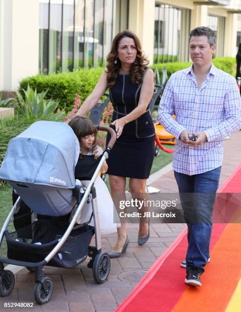 Jenni Pulos, Georgia Grace Nassos, Alianna Nassos, and Jonathan Nassos attend the 6th Annual Celebrity Red CARpet Safety Awareness Event on September...