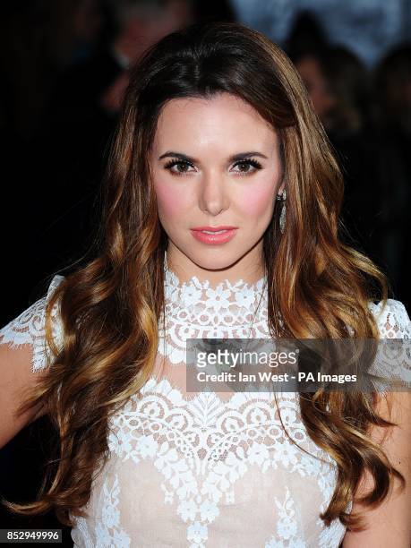 Jodi Albert arriving for the 2014 National Television Awards at the O2 Arena, London.