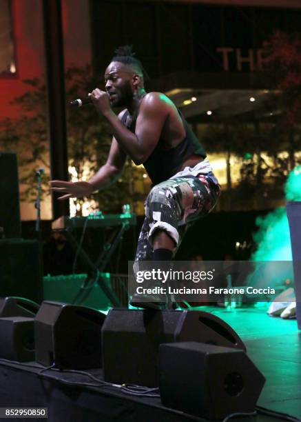 Rapper Zebra Katz performs onstage at The Broad on September 23, 2017 in Los Angeles, California.