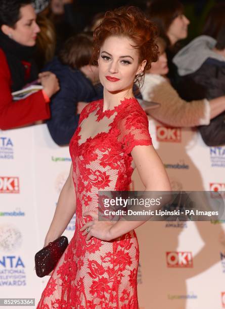 Paula Lane arriving for the 2014 National Television Awards at the O2 Arena, London.