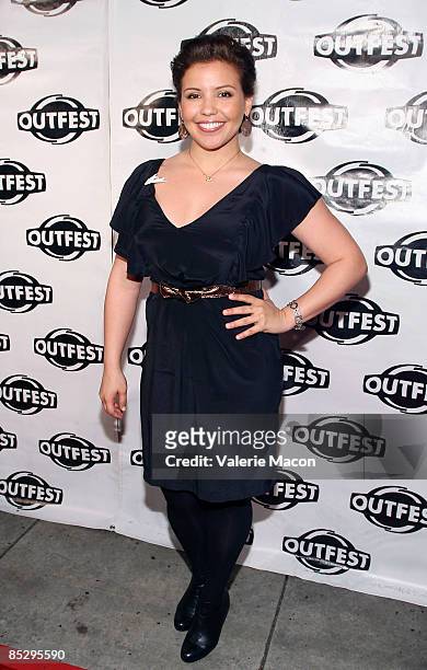 Actress Justina Machado arrives at the closing night of Outfest's Fusion: 6th Annual Los Angeles LGBT People Of Color Film Festival at The Egyptian...