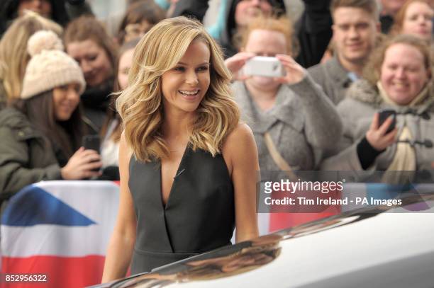 Amanda Holden arrives at the Millennium Centre in Cardiff for Britain's Got Talent auditions.