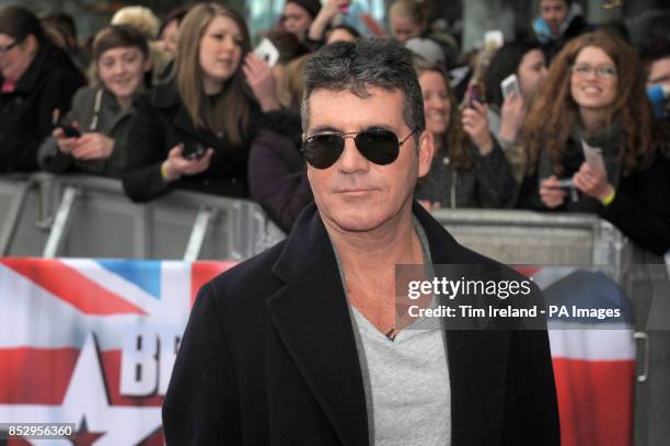 Simon Cowell arrives at the Millennium Centre in Cardiff for Britain's Got Talent auditions.