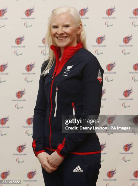 Kelly Gallagher, Alpine Skiing, during the Paralympic Team GB Launch for Sochi at the Radisson Blu Hotel, Glasgow.