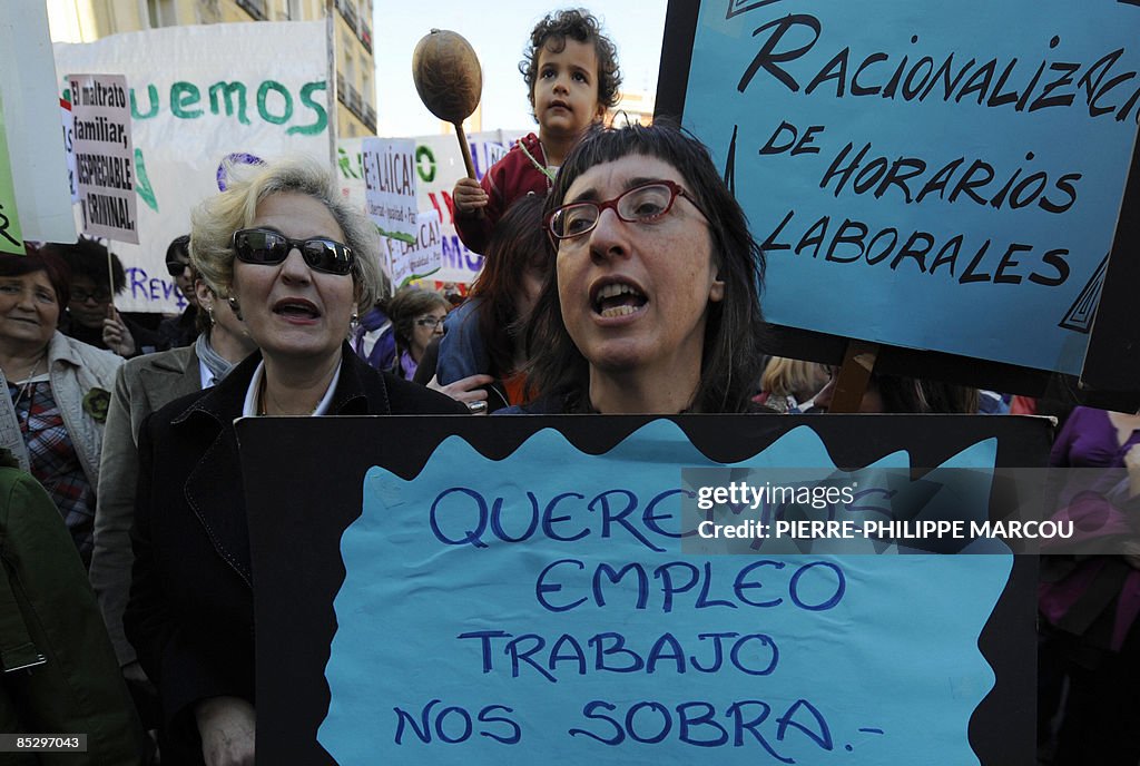 A woman attends an International Women's