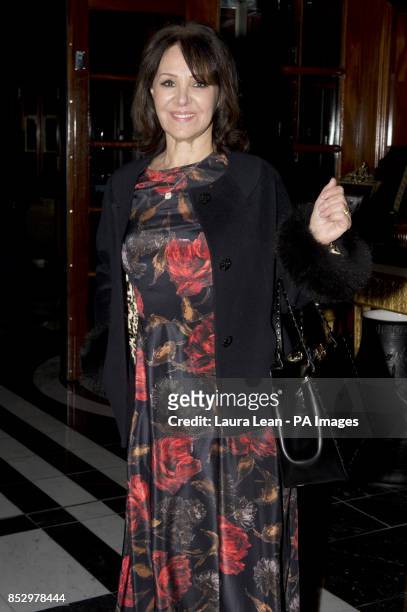 Arlene Phillips arrives at the 'Kate Moss at the Savoy' exhibition, Savoy Hotel, Central London. The exhibition is a one night exclusive exhibition...
