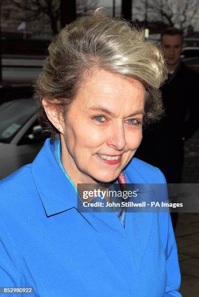 Anne McIntosh MP arrives at the Conservative Central Headquarters in Milbank, central London, as she will find out if she is to be ousted from her...