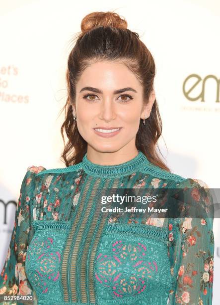 Actress Nikki Reed arrives at the 27th Annual EMA Awards at Barker Hangar on September 23, 2017 in Santa Monica, California.