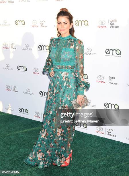 Actress Nikki Reed arrives at the 27th Annual EMA Awards at Barker Hangar on September 23, 2017 in Santa Monica, California.