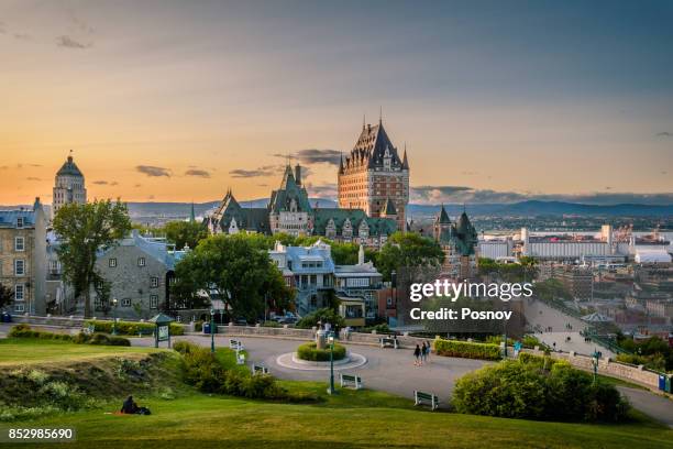 quebec city skyline, canada - provinsen québec bildbanksfoton och bilder