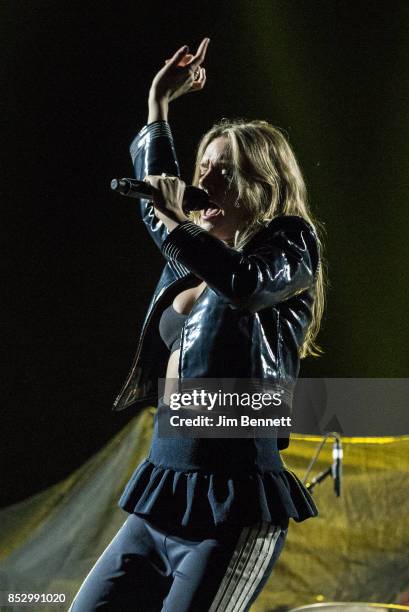 Singer Tove Lo performs live on stage at CenturyLink Field on September 23, 2017 in Seattle, Washington.
