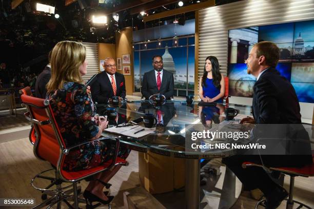 Pictured: Moderator Chuck Todd appears during a roundtable discussion on "Meet the Press" in Washington, D.C., Sunday, Sept. 24, 2017.