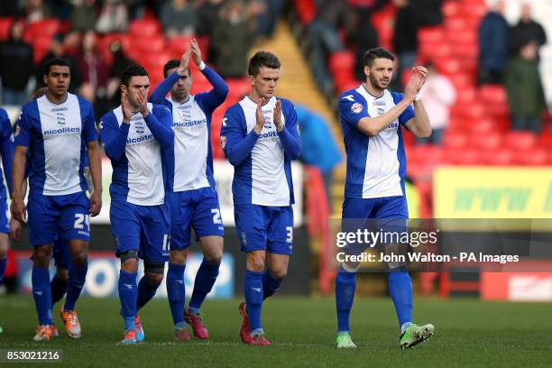 Birmingham City players walk out at The Valley