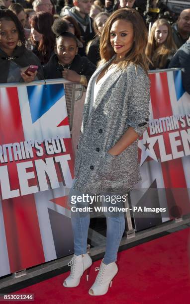 Britain's Got Talent judge Alesha Dixon arrives for auditions at the Hammersmith Apollo in west London.