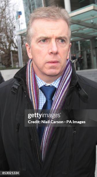 Developer Joe O'Reilly leaving the fraud trial of former Anglo Irish Bank executives Sean FitzPatrick, Willie McAteer and Pat Whelan, at the Circuit...