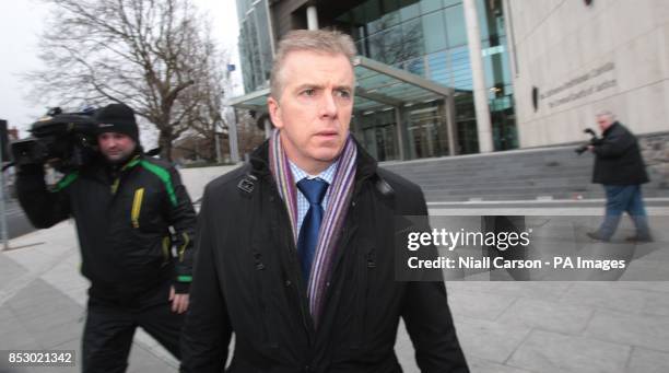 Developer Joe O'Reilly leaving the fraud trial of former Anglo Irish Bank executives Sean FitzPatrick, Willie McAteer and Pat Whelan, at the Circuit...