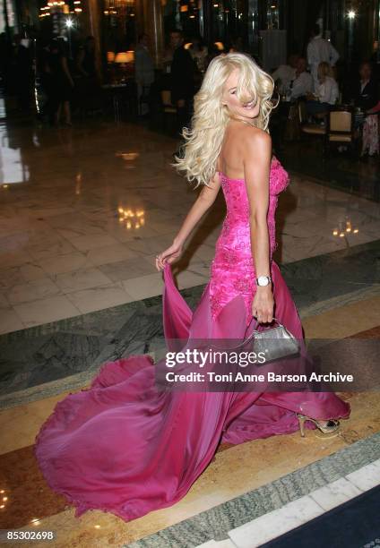 Prince Albert II of Monaco and Charlene Wittstock arrive at the 'Unite For A Better World Gala Dinner' on September 2, 2007 at the Hotel de Paris in...