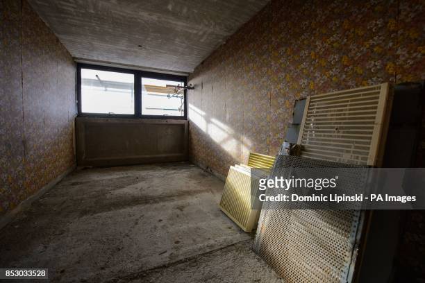 General view of an empty flat on the Heygate Estate, in Elephant and Castle, in south London, which is in the process of being demolished.