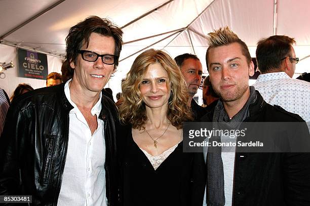 Actors Kevin Bacon, wife Kyra Sedgwick and singer Lance Bass attend the 7th annual Stuart House Benefit held by John Varvatos and Converse at John...