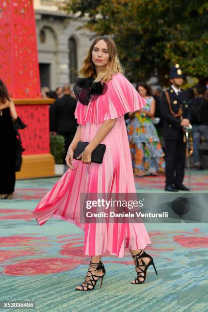 Candela Novembre attends the Green Carpet Fashion Awards Italia 2017 during Milan Fashion Week Spring/Summer 2018 on September 24, 2017 in Milan,...