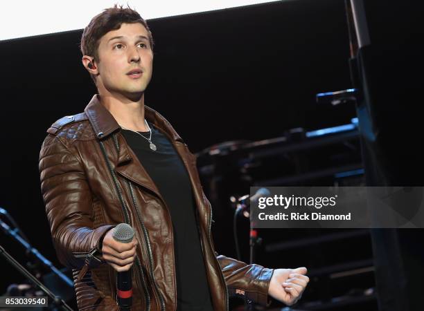 Singer/Songwriter Ryan Follese performs during Sam Hunt 15 In A 30 Tour Featuring Maren Morris, Chris Janson and Ryan Folleseat Ascend Amphitheater...