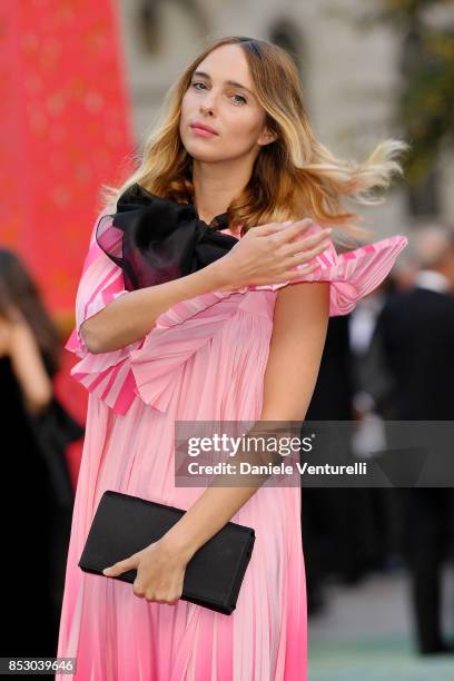 Candela Novembre attends the Green Carpet Fashion Awards Italia 2017 during Milan Fashion Week Spring/Summer 2018 on September 24, 2017 in Milan,...