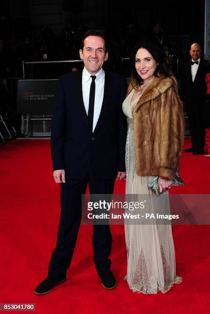 Ben Miller and Jessica Parker arriving at The EE British Academy Film Awards 2014, at the Royal Opera House, Bow Street, London.