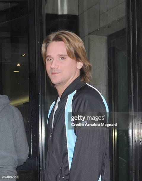 Sean Stewart, son of Rod Stewart, walks in midtown March 8, 2009 in New York City.