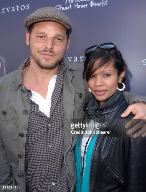 Actor Justin Chambers and wife Keisha Chambers arrive at the 7th annual Stuart House Benefit held by John Varvatos and Converse at John Varvatos...