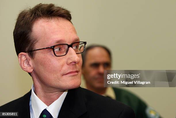 Helg Sgarbi is pictured prior to his trial at the country court on March 9, 2009 in Munich, Germany. Sgarbi has been charged with blackmailing a...