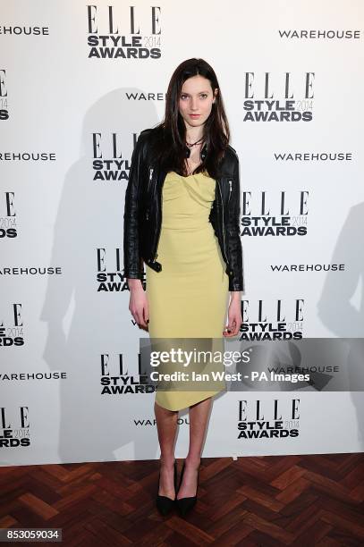 Matilda Lowther at the 2014 Elle Style Awards at The One Embankment, London.