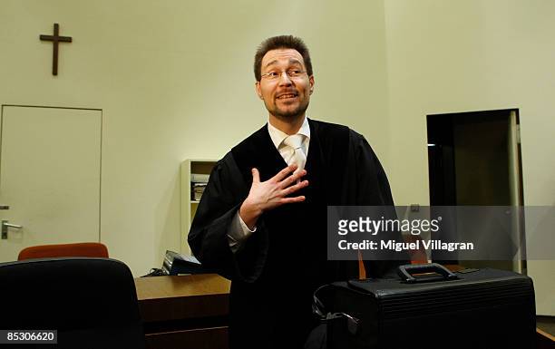 State prosecutor Thomas Steinkraus-Koch is pictured in court on March 9, 2009 in Munich, Germany. Helg Sgarbi has been charged with blackmailing a...