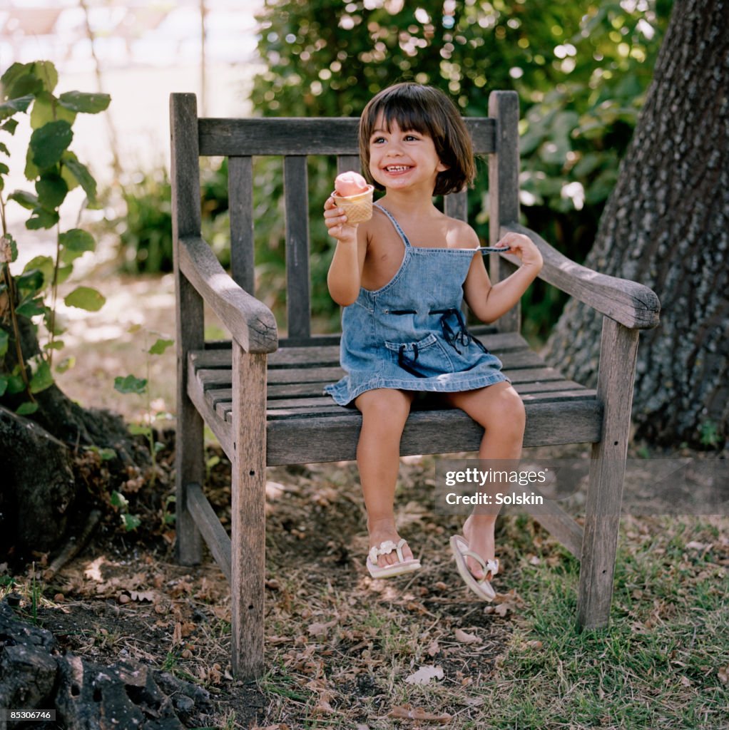 Girl eating icecream