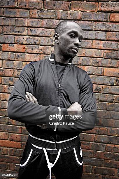 Football player Claude Makelele poses at a portrait session for Sportweek in London on April 3, 2008. .