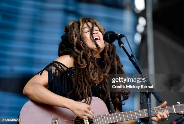 Valerie June performs during Pilgrimage Music & Cultural Festival on September 24, 2017 in Franklin, Tennessee.