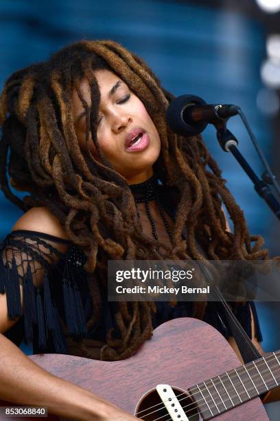 Valerie June performs during Pilgrimage Music & Cultural Festival on September 24, 2017 in Franklin, Tennessee.