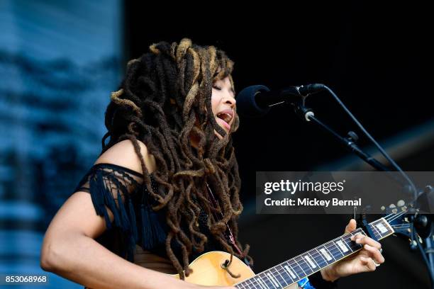 Valerie June performs during Pilgrimage Music & Cultural Festival on September 24, 2017 in Franklin, Tennessee.