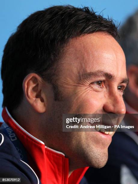 Great Britain's skip David Murdoch during a press conference following their Gold medal match at the Ice Cube Curling Centre during the 2014 Sochi...