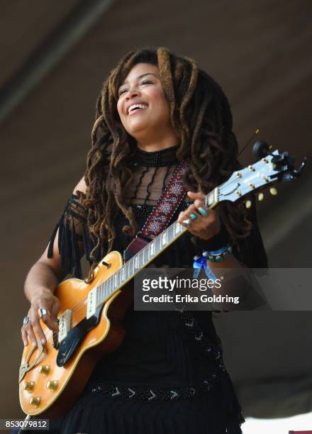 Valerie June performs at Pilgrimage Music & Cultural Festival on September 24, 2017 in Franklin, Tennessee.