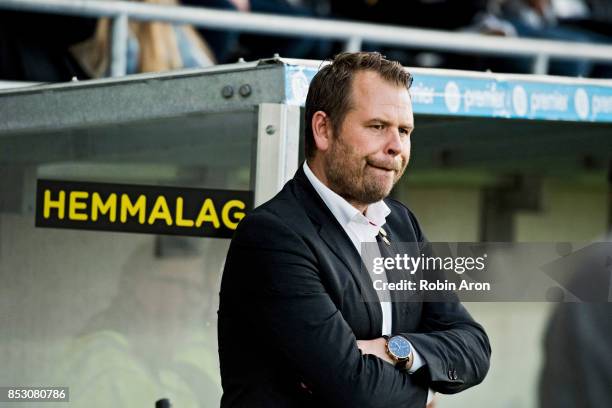 Mikael Stahre, head coach before the Allsvenskan match between BK Hacken and AIK at Bravida Arena on September 24, 2017 in Gothenburg, Sweden.